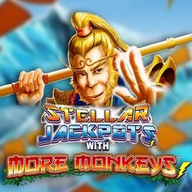 Stellar Jackpots with More Monkeys slot visual from Lightning Box Game available on casinolukki.eu